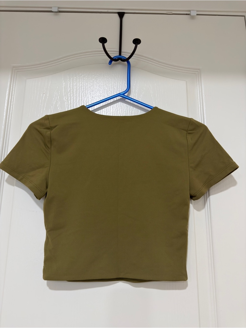 Babaton Olive Ribbed Cropped Top - Picture 2 of 4